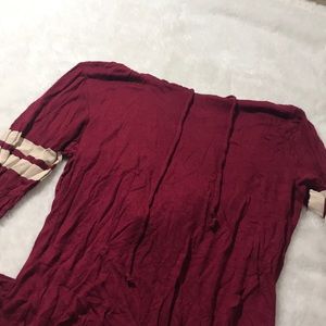 Long sleeved hooded shirt